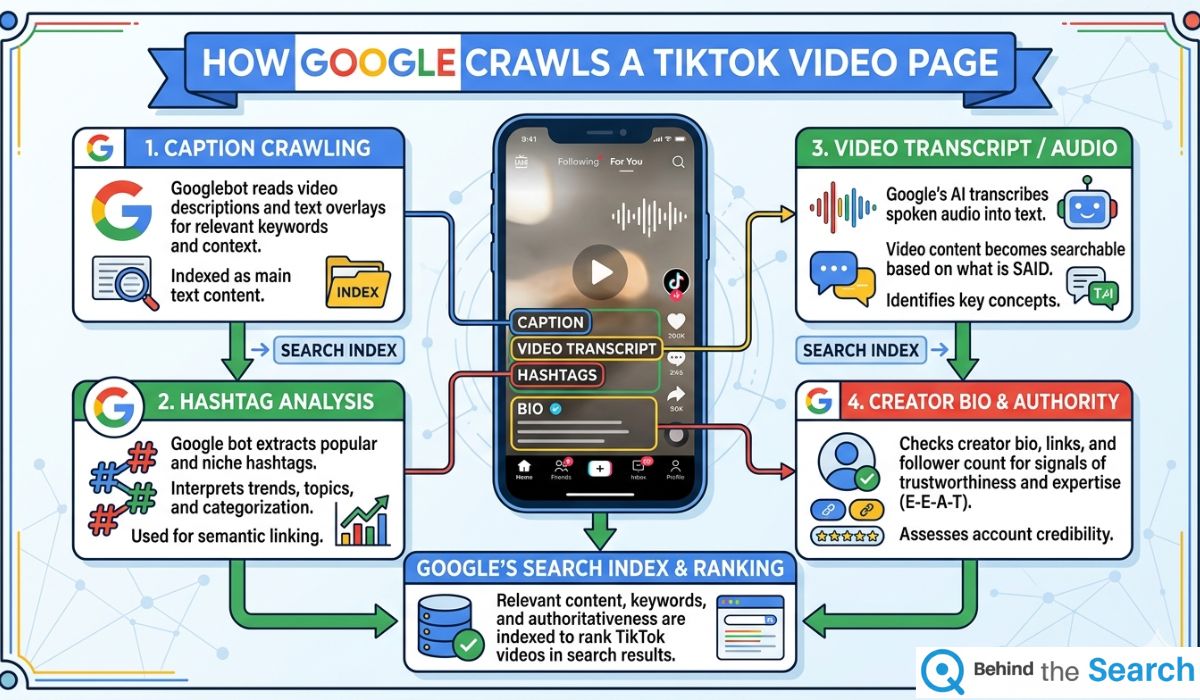 TikTok videos ranking in Google Search results example